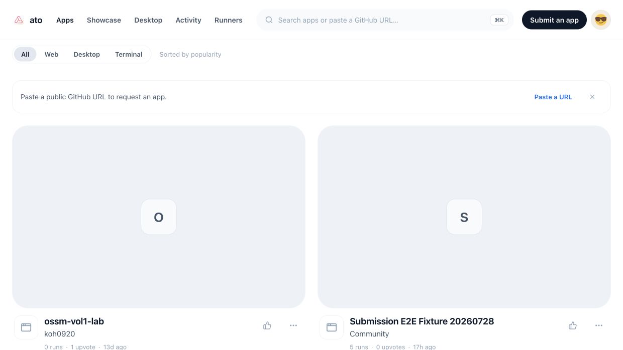Submit an appからSubmission Wizardを開く画面
